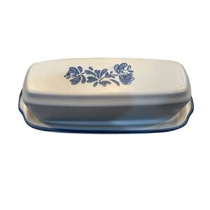Vintage Pfaltzgraff Stoneware Yorktowne Covered Butter Dish
